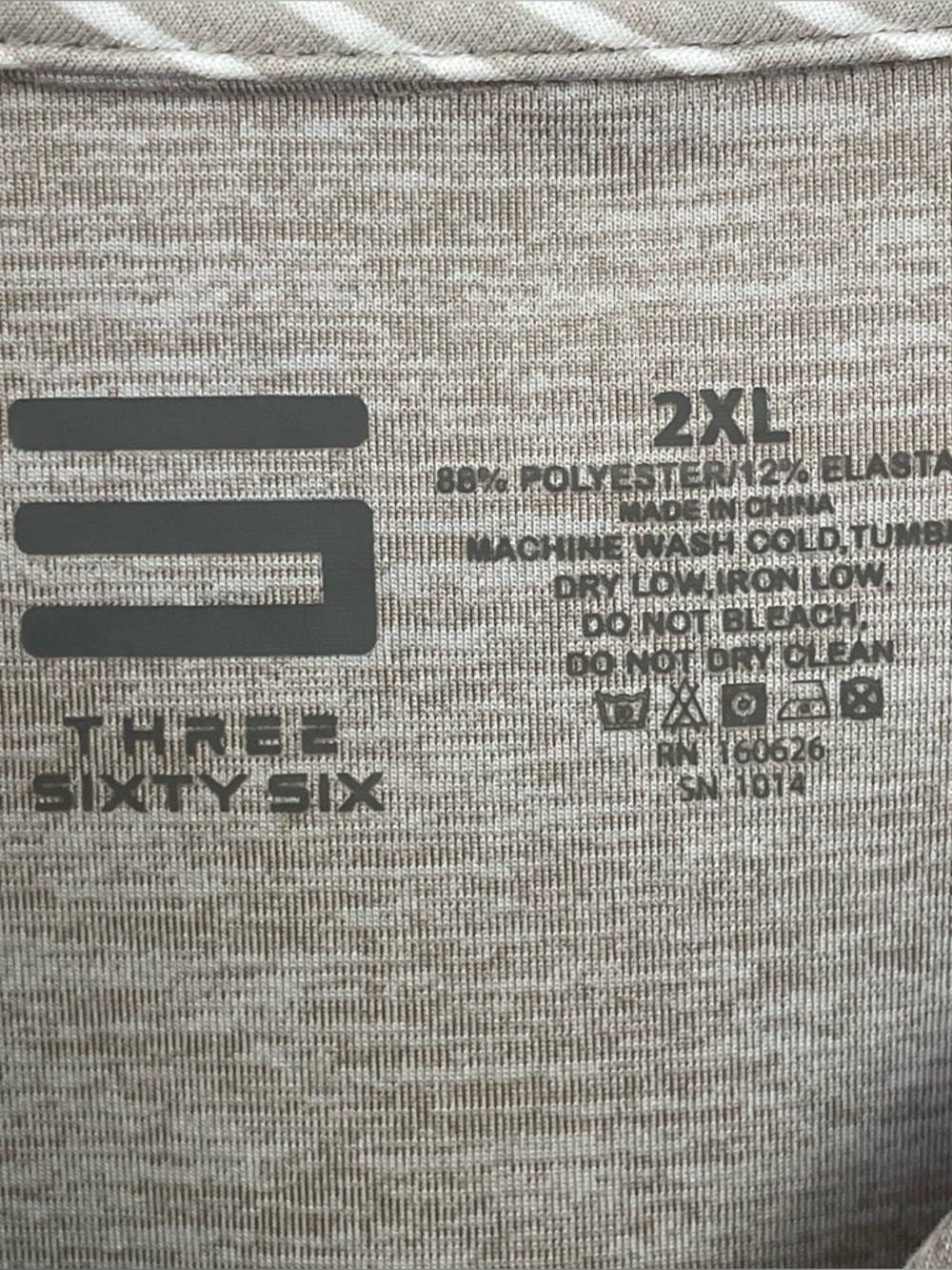 Lot of 2 Three Sixty Six men’s 2XL polo shirt red cream - Picture 7 of 10